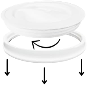 House Naturals 2 Gallon Food Grade BPA Free Bucket Container with Screw on White Lid (Pack of 2) Made in USA Container (White)