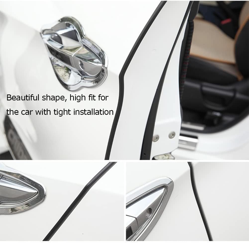 Rubber Edge Trim Black, U Channel Rubber Seal Strip with Self-Adhesive Tape, Metal Edge Protector Fit for 0.15", 25Ft