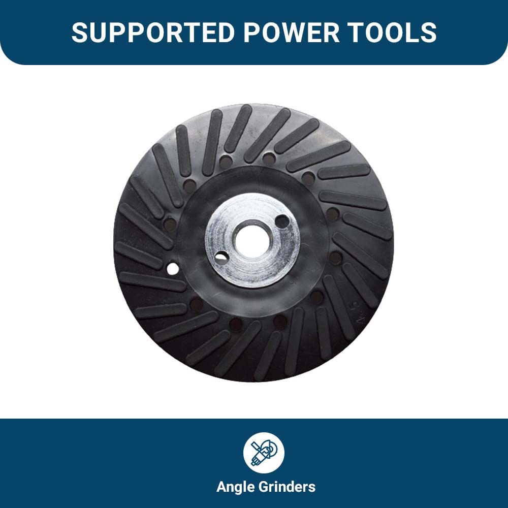 Benchmark Abrasives 4 1/2 Inch Sanding Disc Backing Pads, Resin Fiber Disc Polishing Pad for Grinding, Sanding, Stripping on Wood, Metal, 7/8" Arbor - Angle Grinder Attachments - Grinder Sanding Pad