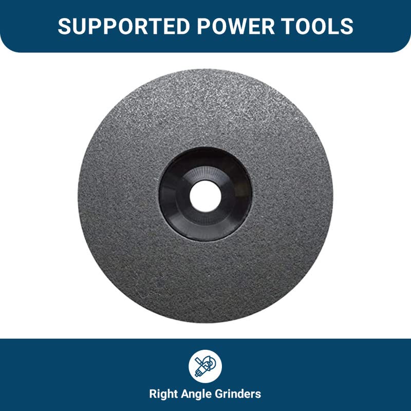 Benchmark Abrasives 4-1/2" Diameter Surface Preparation Non Woven Discs with 7/8" Arbor for Die Grinder Surface Grinding Polishing Burr Finish Rust Paint Removal (Pack of 10) - (Gray)