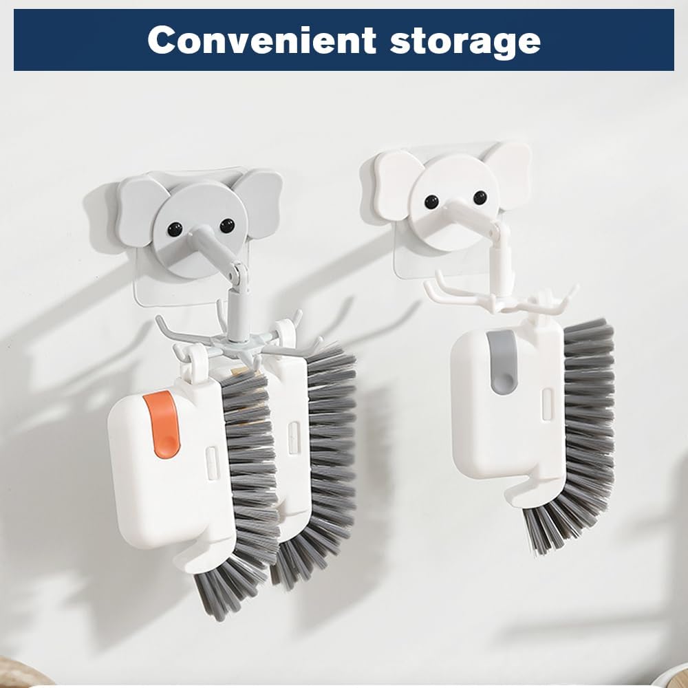 Window Cleaning Brush, 3-in-1 2025 New Magic Window Groove Cleaning Brush Set - Hand-Held Track Cleaner Tool for Sliding Doors, Window Sills, Tile Grout, Shutters, Deep Scrub Brush for Home (Orange)