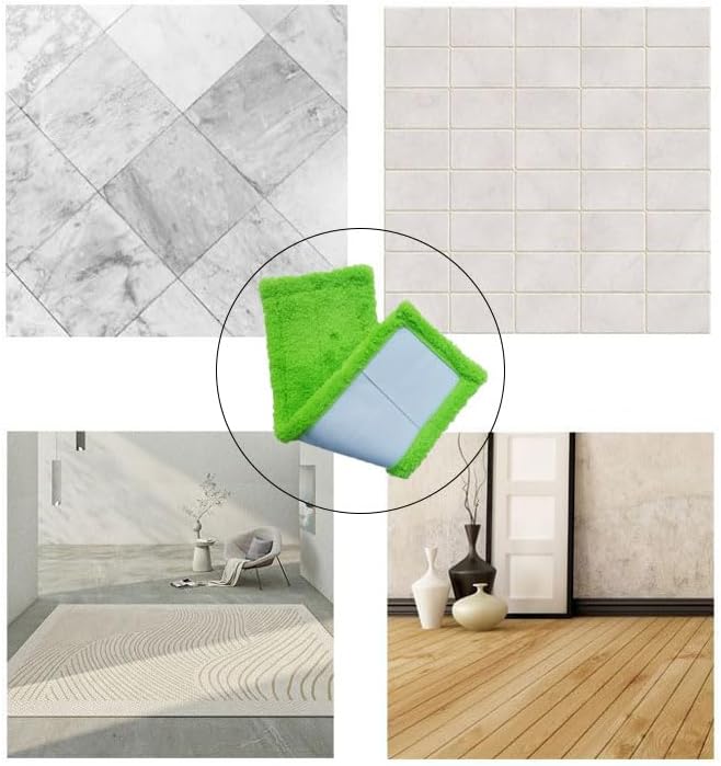 6 Pack Replacement Microfiber Hardwood Floor Mop Refill Compatible with 3M Scotch-Brite M-005 Floor Mop Wet/Dry Use
