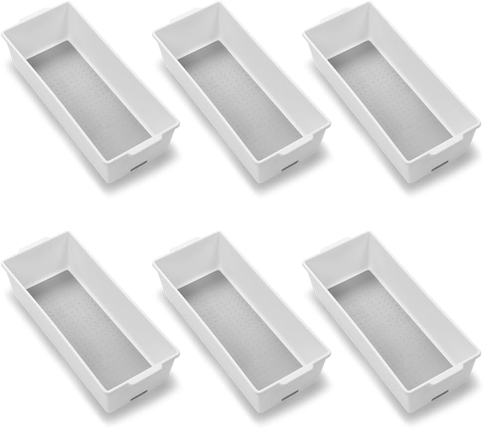 Madesmart Plastic Multipurpose Storage Organizer Deep Bin with Handles, Portable Under Sink and Cabinet Storage Bin, Large, White