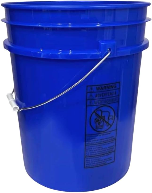 House Naturals 5 Gallon Premium HPDE Plastic Bucket - Made in USA Food Grade Storage Container, BPA Free All Purpose Pail (1, Reflex Blue)