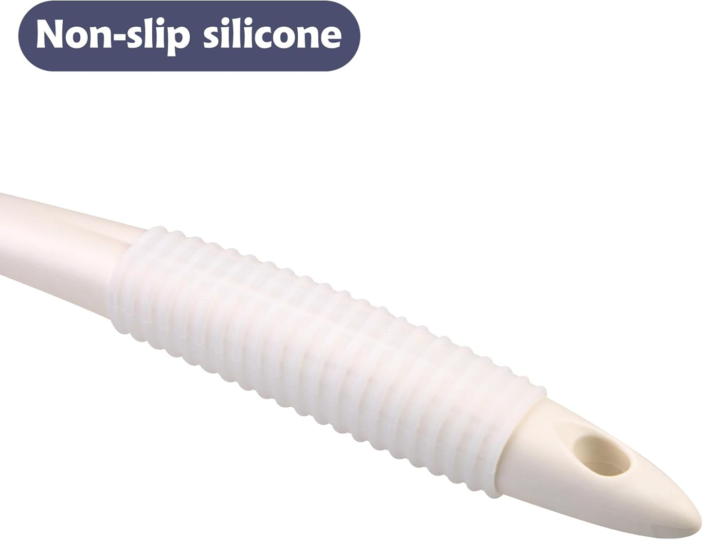 BEDELITE Back Bath Brush Long Handle for Shower of 2 - Soft Shower Brush for Men & Women,Back Brush Scrubber - 16.4" Long Skin Exfoliator for Body Bath Scrubber(2 Pack, Pink & Ivory)