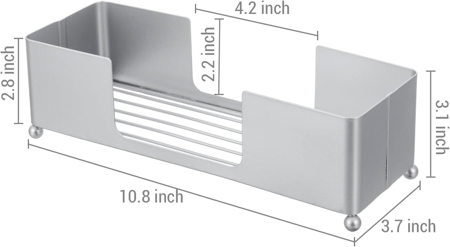 MyGift Paper Towel Holder, Modern Silver Tone Metal Tabletop Paper Dispenser, Commercial Folded Paper Tray for Guest Bathroom