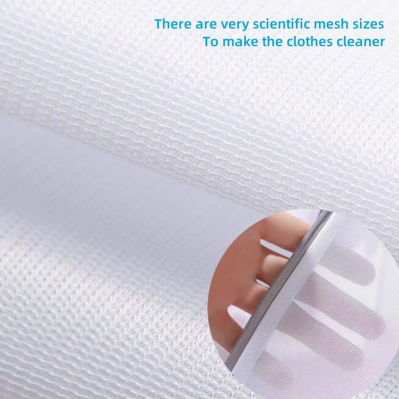 Lingerie Bags for Washing Delicates (12 x 16 Inches) 3Pcs Mesh Laundry Bags Net Wash Bag for Socks Bra Underwear Baby Clothes Delicate Laundry Bag for Washing Machine