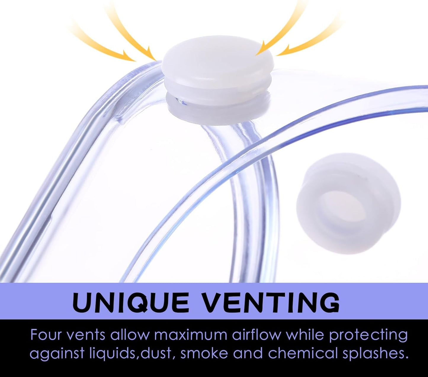 Yunsailing Protective Safety Goggles Lab Over Glasses Clear Anti Fog Eye Protection Goggles for Men Women