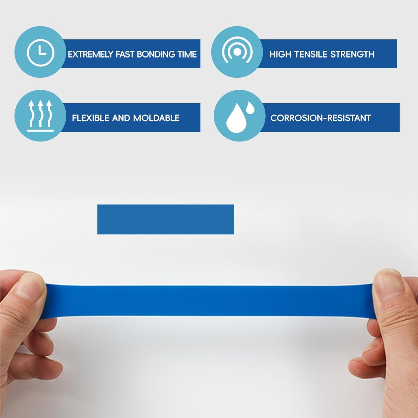 Self Fusing Silicone Tape 4 Rolls 1 in x 10' Blue Waterproof Rescue Tape Rubber Leak Silicone Self-amalgamating Tape for Plumbing, Sealing Pipes, Hose Repair, Outdoor Coax and Tool Fixation