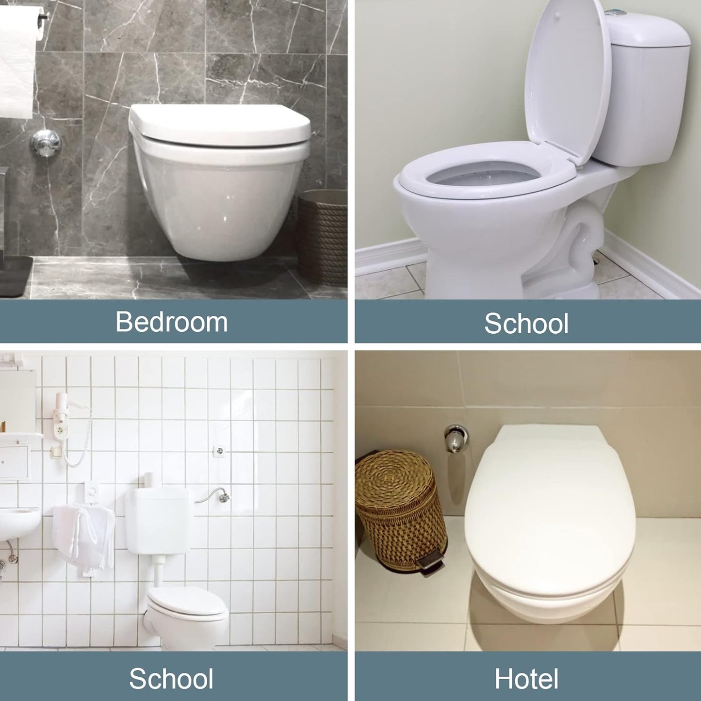 Golf Toilet Brush, Toilet Cleaning Brush, Flexible Bendable Silicone Long Handled Toilet Brush, 360° Deep Toilet Bowl Cleaning Brush,Quick Drying Toilet Brush for Bathroom with a Hook (Black)