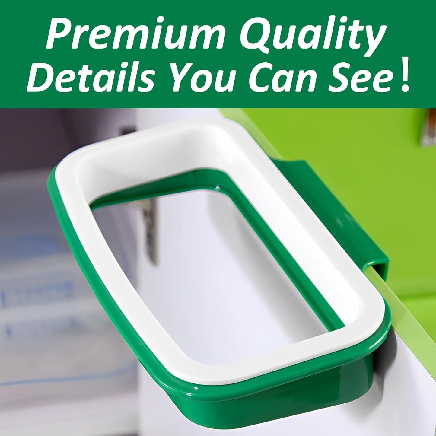 VinBee 5 PCS Portable Trash Bag Holder Hanging Trash Garbage Bag Holder Hanging Kitchen Cupboard Door Back Style Stand Trash Garbage Bags Storage Rack for Kitchen Cupboard