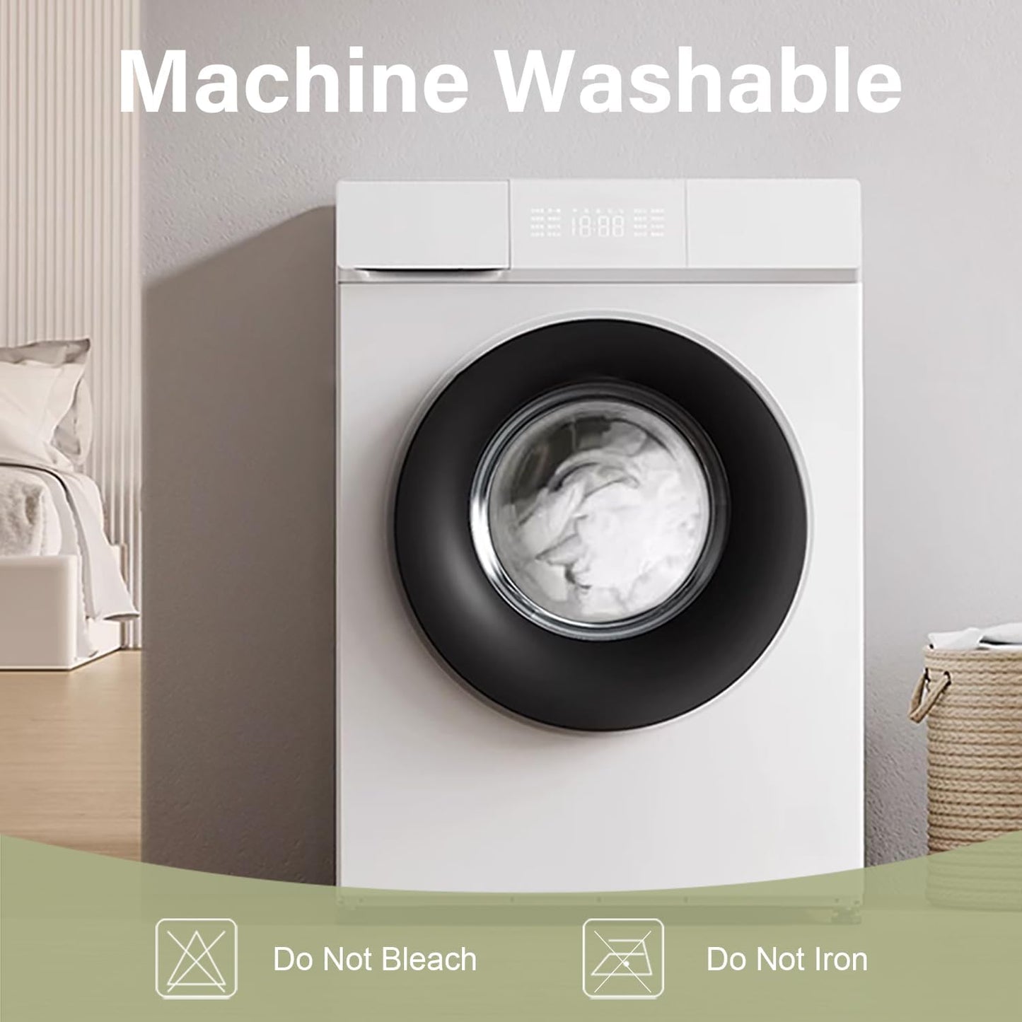 Twin XL Mattress Protector Waterproof Mattress Pad Washable Bamboo Rayon Mattress Cover Breathable Noiseless Bed Protector 5" - 21'' Elastic Fitted Deep Pocket