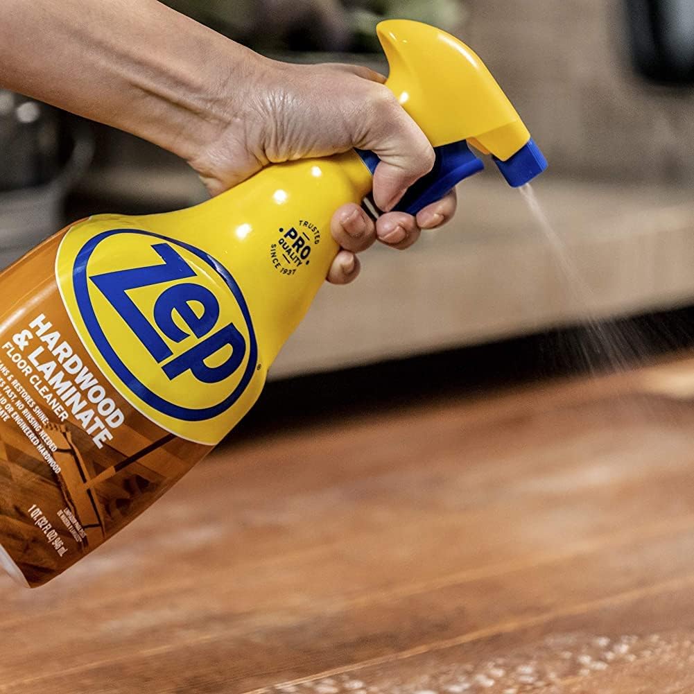 Zep Hardwood and Laminate Floor Cleaner - 32 oz (Case of 12) - ZUHLF32 - Removes Spots, Stains and Scuffs. Cleans and Restores Shine