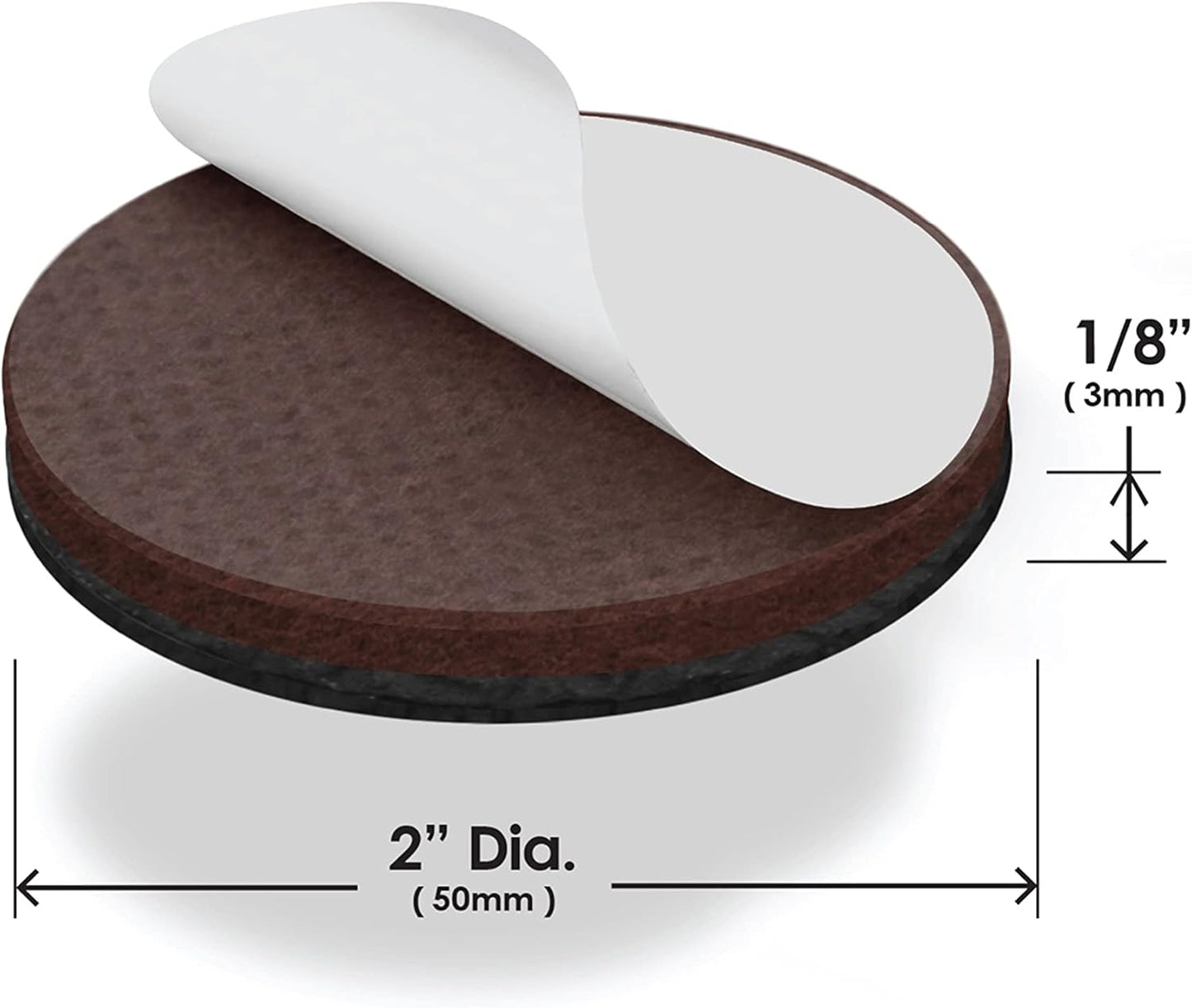 Slipstick GorillaPads Non Slip Furniture Pads/Gripper Floor Protectors (Set of 8) 2 Inch Round Self Adhesive Rubber Stoppers for Furniture Legs, CB151