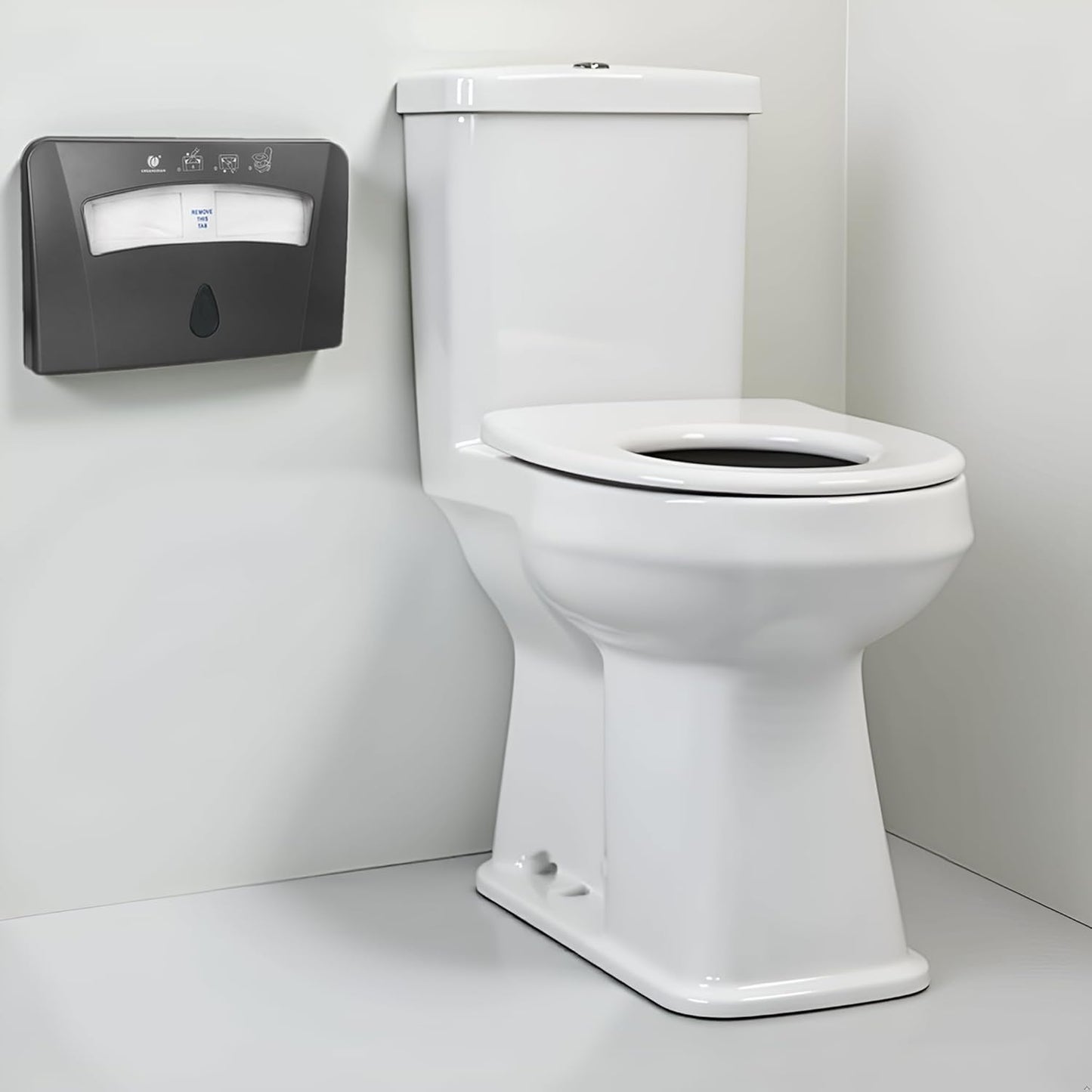 Toilet Seat Cover Dispenser (2-Pcs), Wall Mounted Compatible with Half-fold, CHUANGDIAN, Dark Grey x 2 Pcs