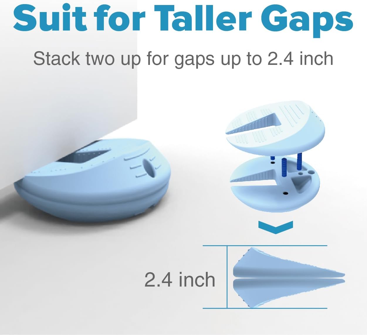 Door Pinch Guard and Door Slam Stopper, Durable Silicone Door Finger Pinch Guard, Prevents Finger Pinch Injuries, Slamming Doors, Door Safety for Kids, 4 Packs Blue Upgraded.