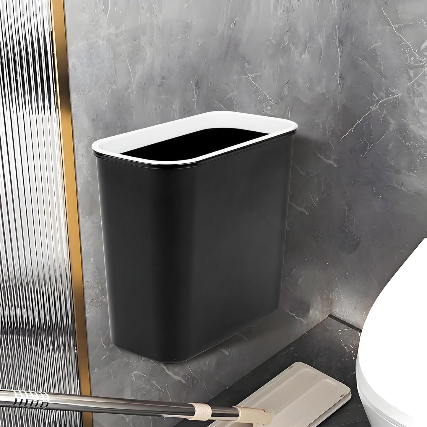 Skyflame 2.1 Gallon Magnetic Garbage Can, BBQ Grills Utensils Organizer Holder, Wall-Mounted Hanging Trash Bin for Kitchen, Cabinet, Door, Bedroom, Bathroom, Camping