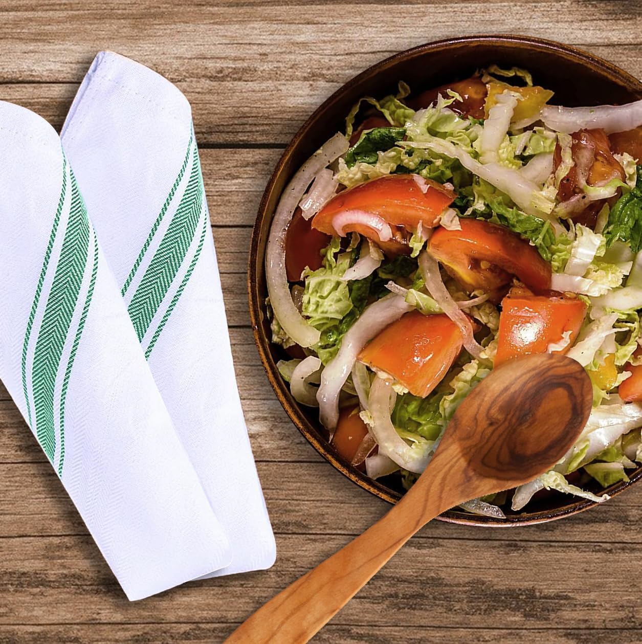 Dish Towels Set (Value Pack of 45) Size 15x25 Inch, 100% Cotton Soft & Absorbent Linen Kitchen Towels, Tea Towels, Reusable Cleaning Cloths for Household Cleaning (Multi)