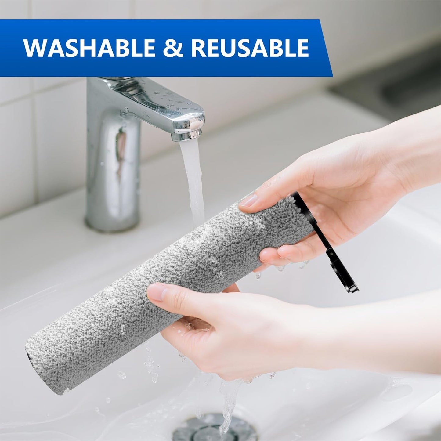 Replacement Roller Brushes & HEPA Filters Compatible with Roborock F25 / F25 ALT Handheld Wireless Vacuum Cleaner - Compatible Accessory Set, 2 Roller Brush and 2 Filters