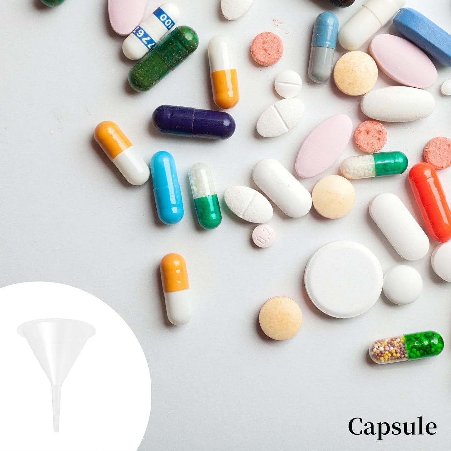 12 Pcs Small Funnel & Mini Funnel 1.57" Opening, 0.1" Narrow Tip for Essential Oils, Perfumes, Capsules & Mini Bottles (Polypropylene, 2.17" Height)