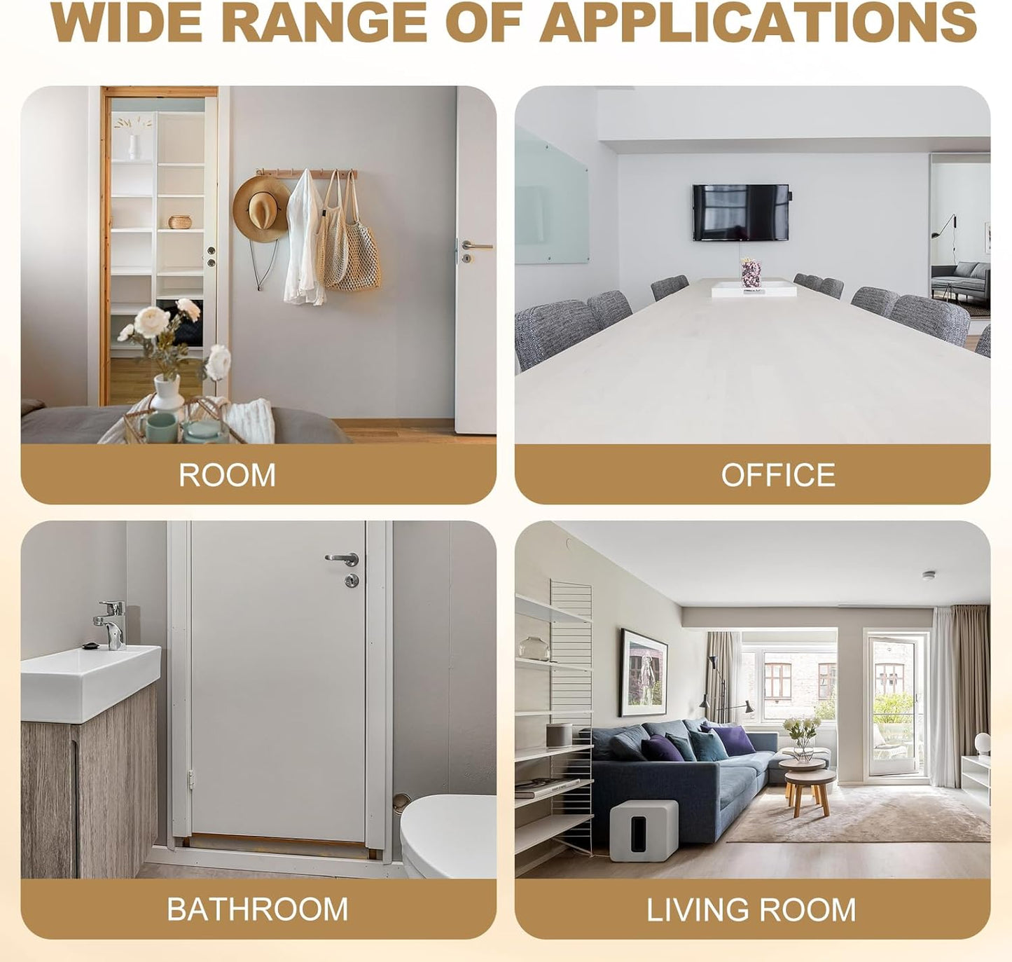 MECCANIXITY Magnetic Door Stoppers Stainless Steel Door Stops, Wall Floor Mounted Doors Holder Keep Doors Open for Home Office Closet (Black)