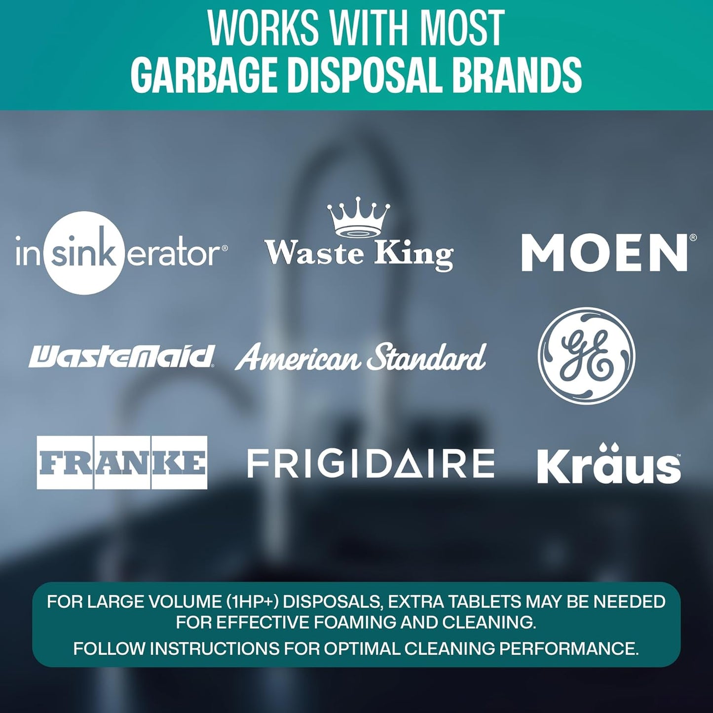 Sudstainables Garbage Disposal Cleaner Tablets 24-Pack - Sink Cleaner and Deodorizer, Disposal Cleaner and Deodorizer, Garbage Disposal Cleaner and Deodorizer Tablets - up to 1-year Supply