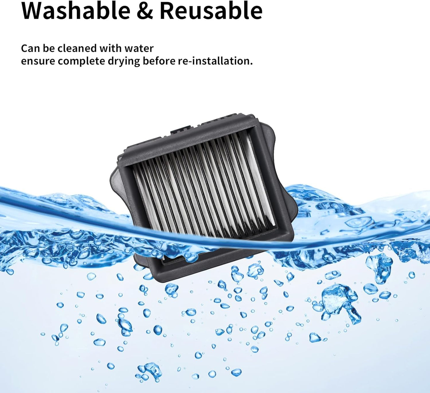 Vacuum Filter Replacement Compatible with Tineco iFloor 3, Floor ONE S3 & Floor ONE S5, Floor ONE S5 Pro Cordless Vacuum Cleaner, 4 Pack Replacement Filters