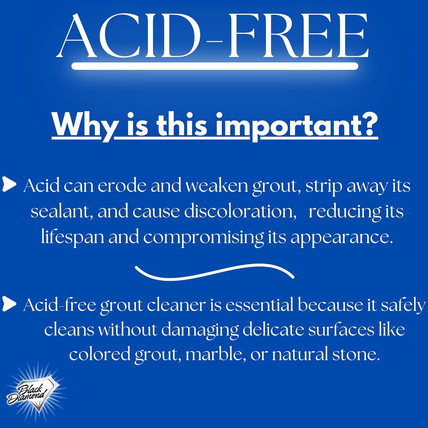 Black Diamond Ultimate Grout Cleaner: Best Cleaner for Tile,Ceramic,Porcelain, Marble Acid-Free Safe Deep Cleaner & Stain Remover for Even The Dirtiest Grout (1-Quart)