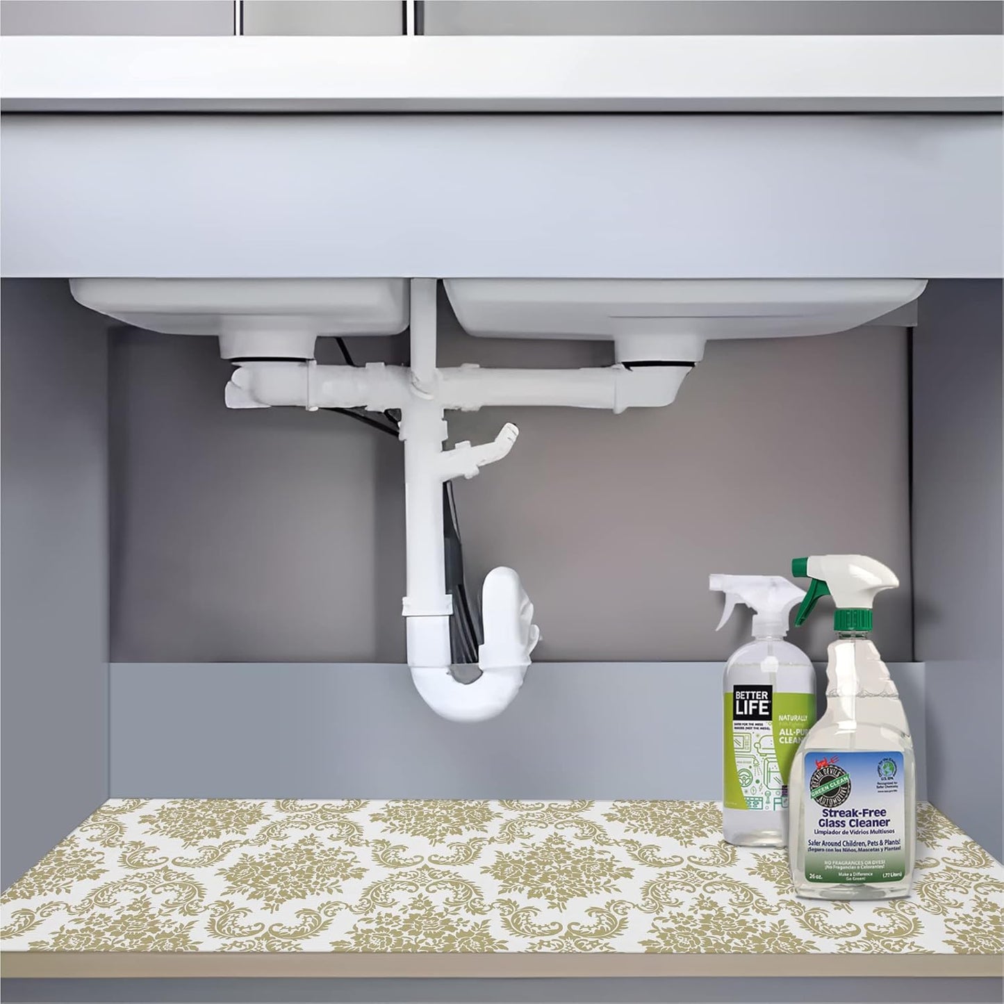 Shelf Liner Non Adhesive, 12 Inch x 10 Feet Cabinet Liners for Pantry Drawer Vanity, Drawer Liners Strong Grip Non Slip Waterproof, Shelf Liners for Kitchen Cabinets