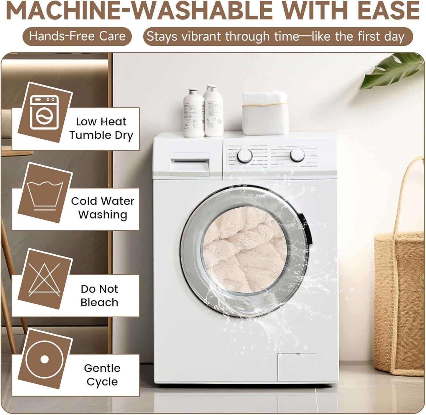 OTOB Couch Cover for Dogs Washable Pet Friendly, Non Slip Plush Funny Fuzzy Loveseat Sofa Cushion Slipcovers, All Seasons Geometric Jacquard Soft & Cozy Pet Bed Mat Protector (White, 27.6" x 47.2")