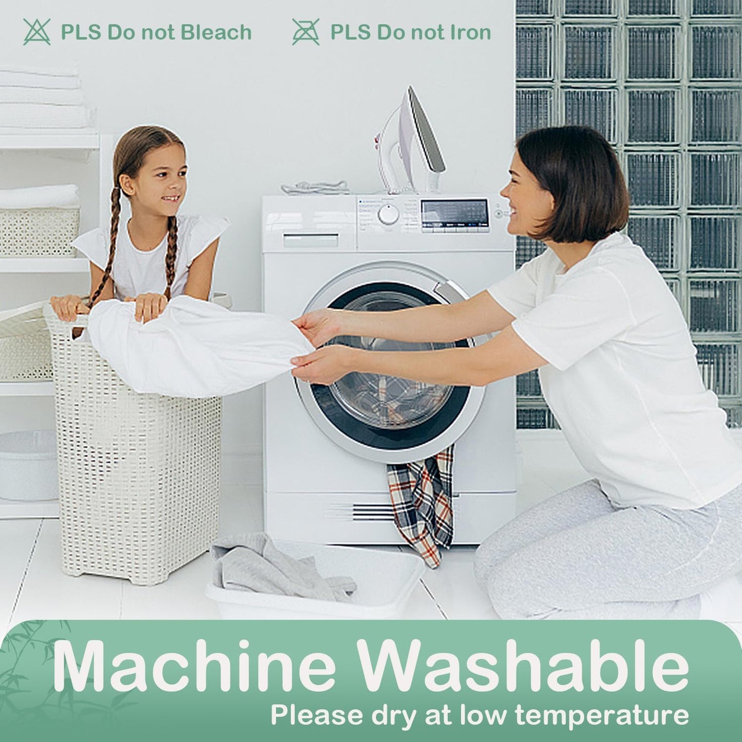 Queen Mattress Protector Waterproof Mattress Pad Washable Bamboo Rayon Mattress Cover Breathable Noiseless Bed Protector 5" - 21'' Elastic Fitted Deep Pocket