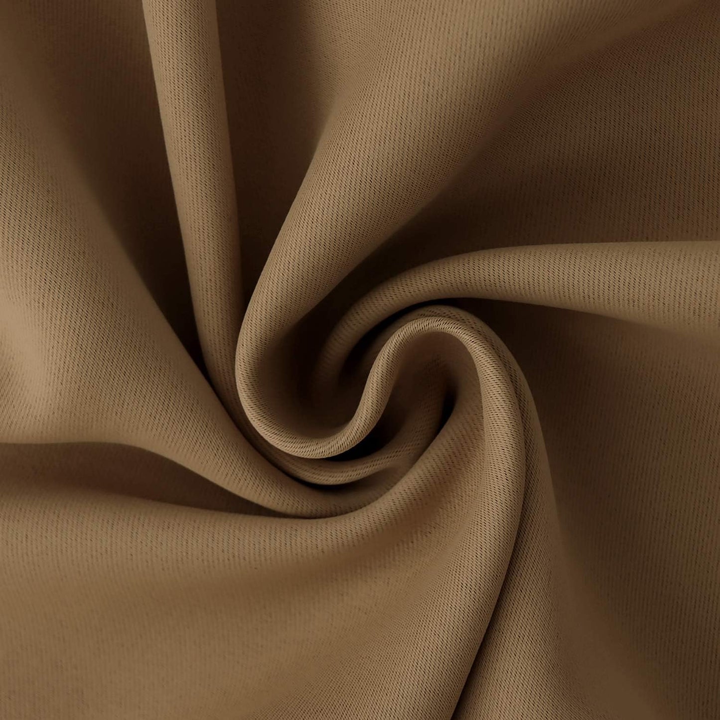 BGment Taupe Blackout Curtains 45 Inches Length for Bedroom - Rod Pocket Short Thermal Insulated Room Darkening Window Drapes for Bathroom Basement Cafe, 42 x 45 Inch, 2 Panels, Taupe