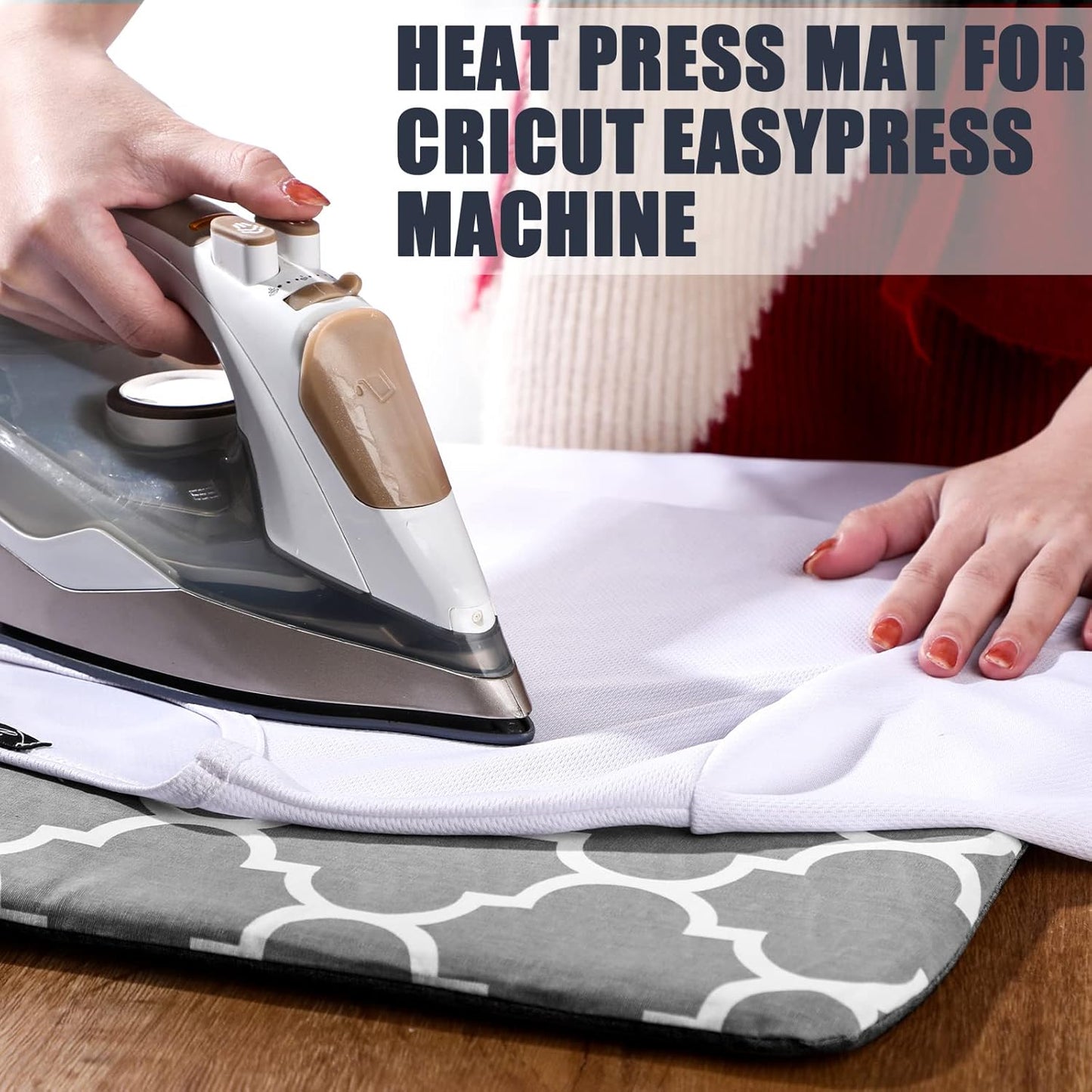 3 Pcs Heat Press Mats Compatible with Easypress 2 / Easypress Easy Press Mat Protective Resistant Double Sides Applicable Ironing Insulation for HTV Iron on Projects(Lantern Pattern)