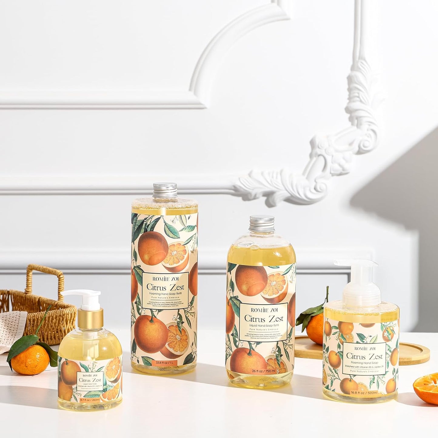 ROMIIE ZOI Liquid Hand Soap Refill, Citrus Zest, Gentle & Moisturizing Formula, 750 ML/ 26 FL OZ