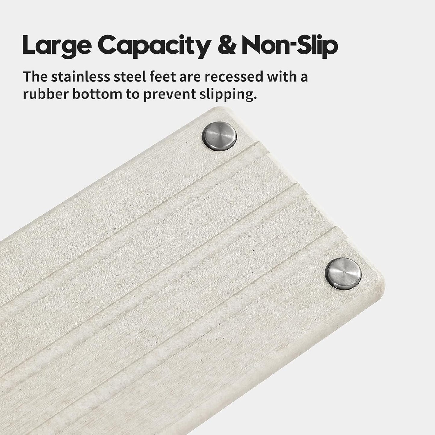 2 Pack Fast Drying Water Absorbing Diatomite Stone Mat Tray for Kitchen & Bathroom Counter - Instant Dry Sink Caddy Organizer - Vanity Holder for Soap and Sponge – Beige Gray 10" x 4"