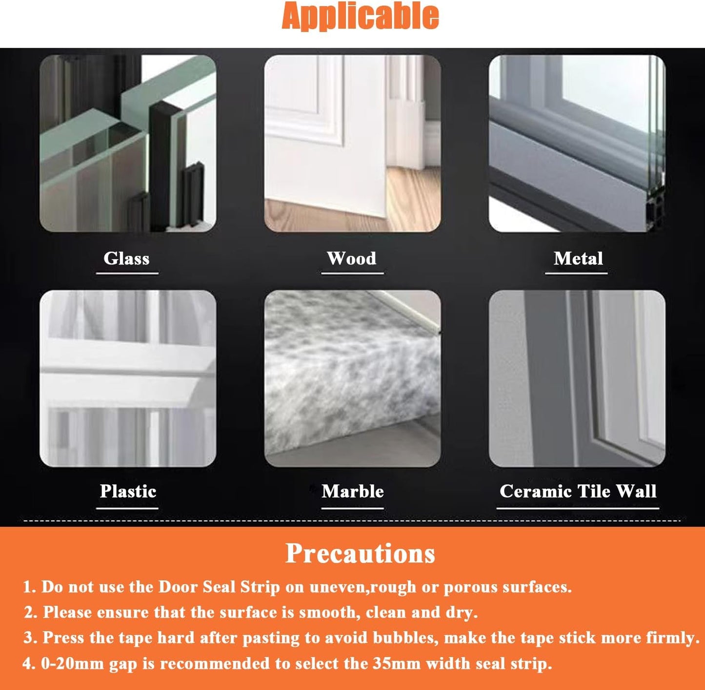 Upgraded 32.8FT Silicone Weather Stripping Door Seal, No Residue Glass Shower Door Seal Strip Under Door Draft Stopper Silicone Sealing Tape for Doors Windows Shower Glass Gap,Transparent,35MM