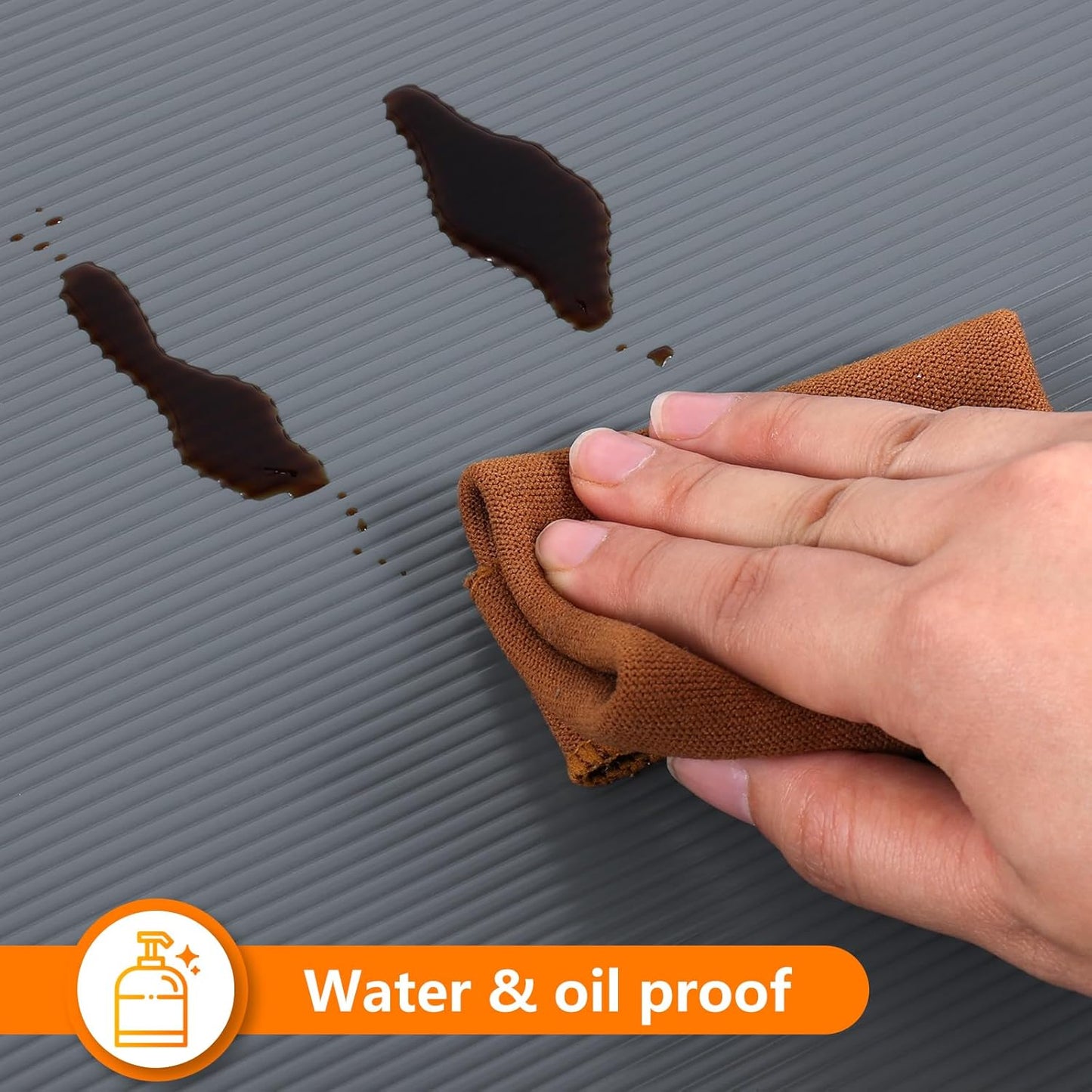 Shelf Liners for Kitchen Cabinets Drawer Liner Non Adhesive Cupboard Mat EVA Material Waterproof Refrigerator Mats Washable Fridge Liner for Cupboard and Desks Liner Gray 17.3 x 393.7 Inches