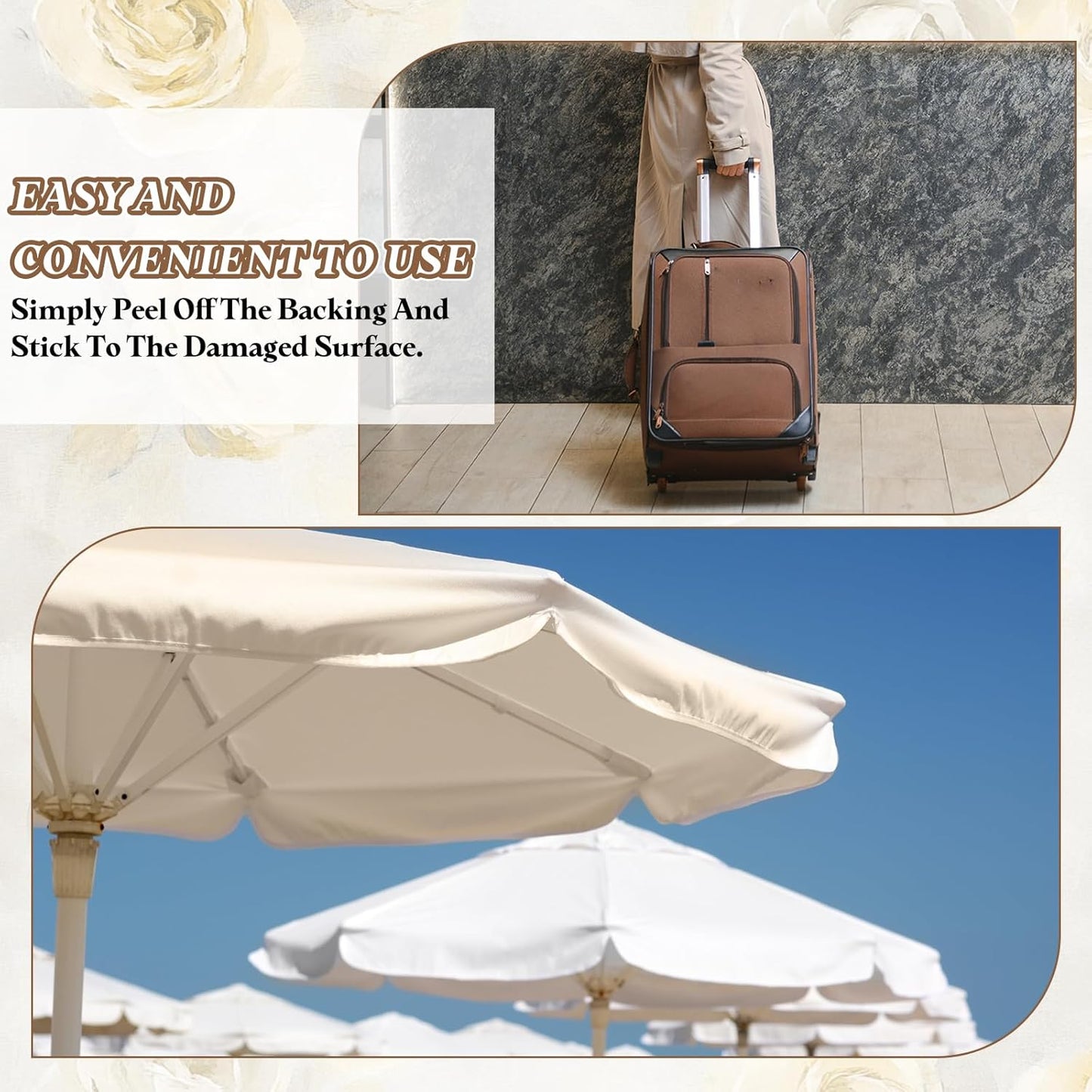 PATIKIL Linen Repair Patch, 8 x 11 Inch Self-Adhesive Linen Fabric Repair Patches for Sofa Couch Clothes Handbag Tents Car Seats Furniture, Khaki