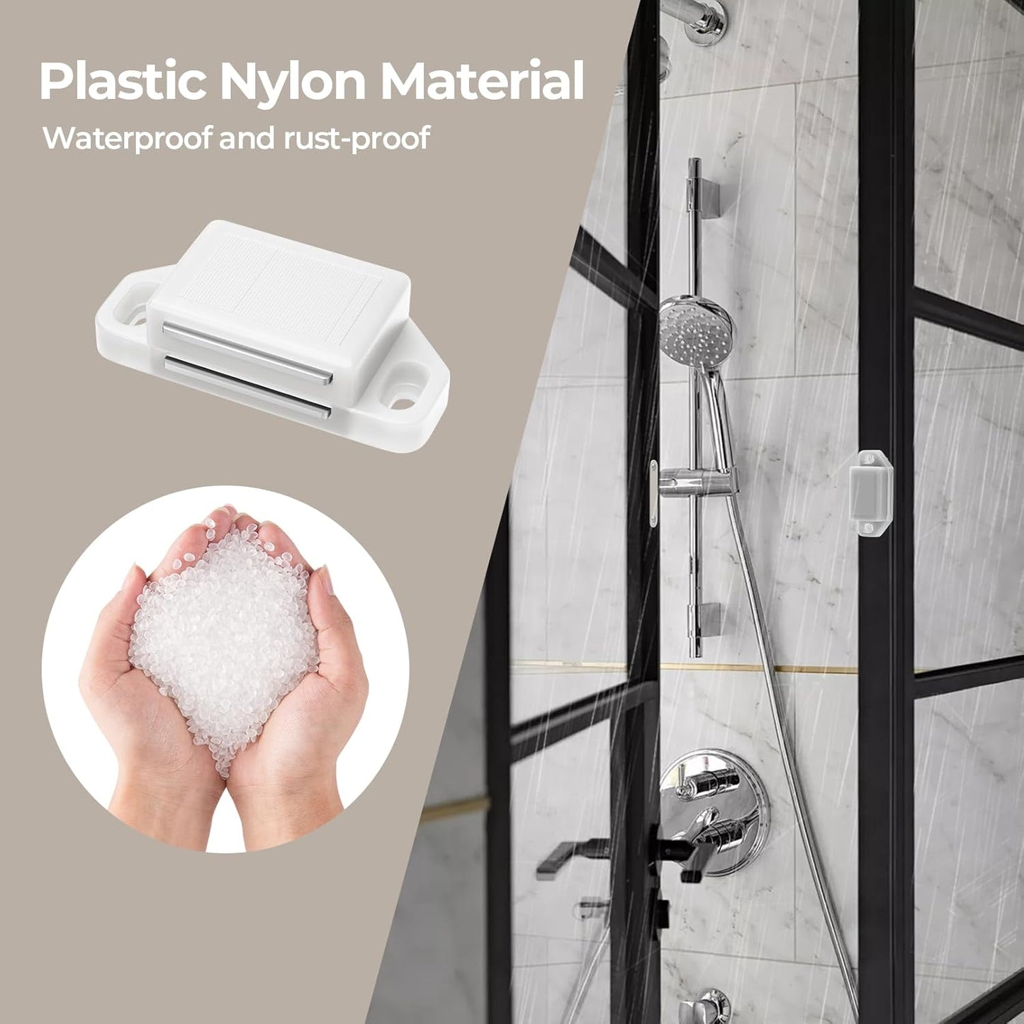 Cabinet Magnetic Catch Door Latch 30LB for Kitchen Drawer Magnets to Stay Closed Magnetic Catch Closet for Drawer(White 24 Pack)