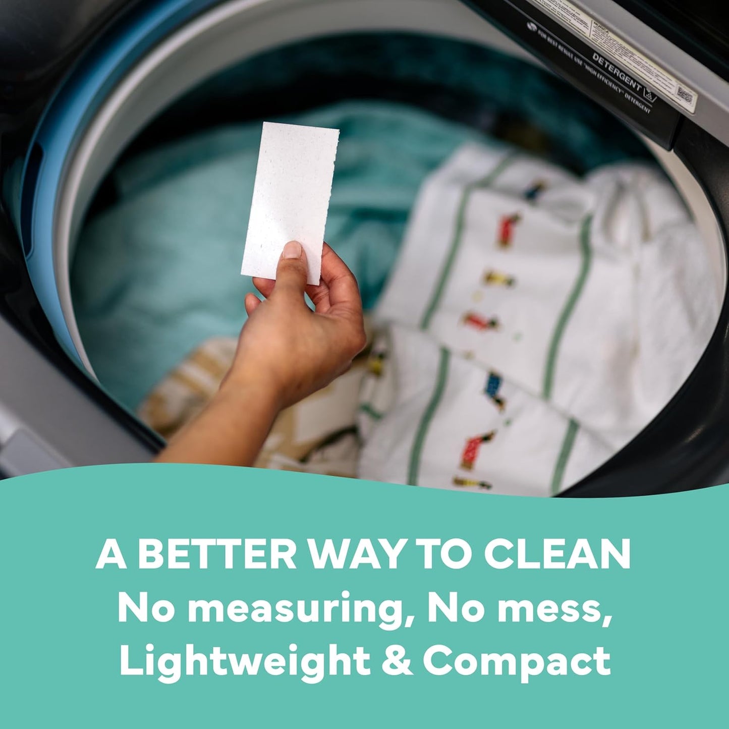 Tru Earth Compact Dry Laundry Detergent, Unscented - Up to 64 Loads (32 Sheets) | Liquidless Detergent, Travel | Packaging May Vary