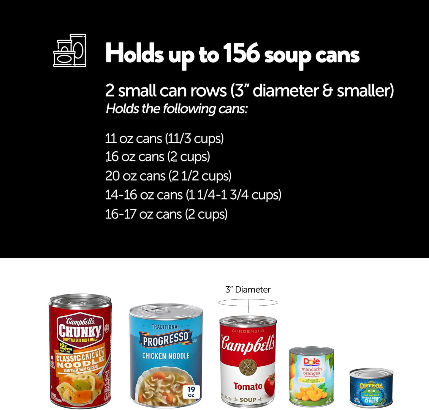 Shelf Reliance Cansolidator Max Large - 1-Pack Can Organizer for Pantry, Stackable Soda Can Storage for Kitchen, Holds 156 Cans of Food or Soda