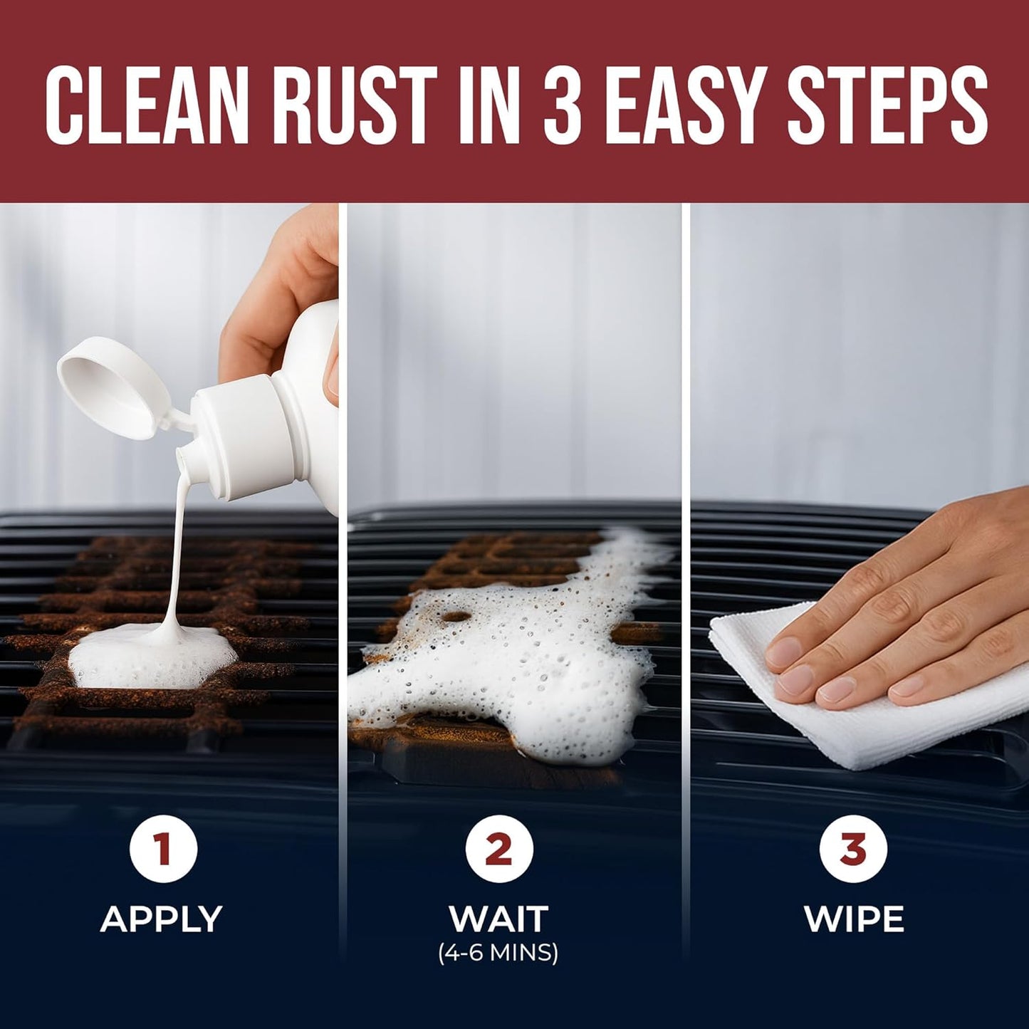 Stainless Steel Rust Remover and Stain Cleaner | NSF Approved | Non-Toxic & Food Safe | Quickly Cleans Commercial Equipment, Appliances, Grills, Sinks, and Tools – 4 oz