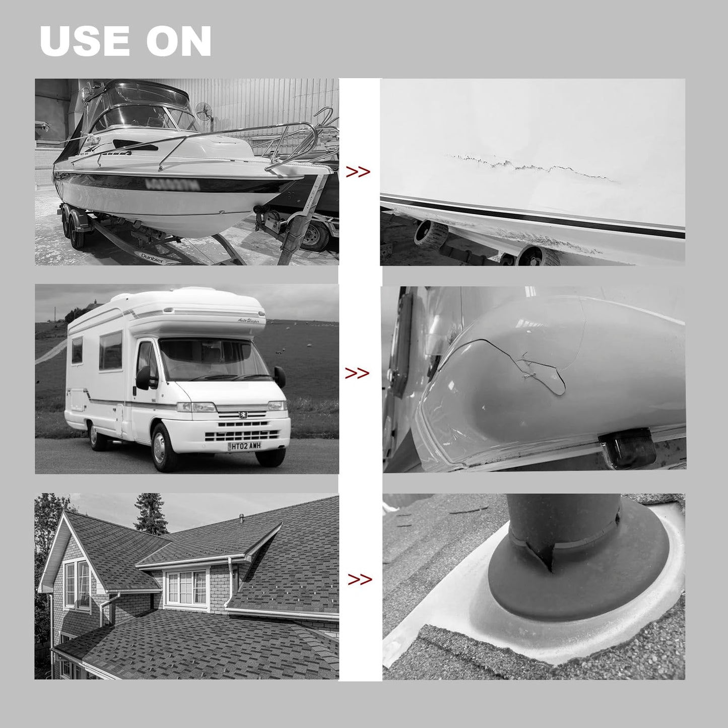 White RV Roof Sealant Tape, 4" x 50' Waterproof Repair Seal Tape – Extra Thick, UV-Resistant, Weatherproof Patch for Permanent Leak Sealing on RVs, Trailers, and Mobile Homes