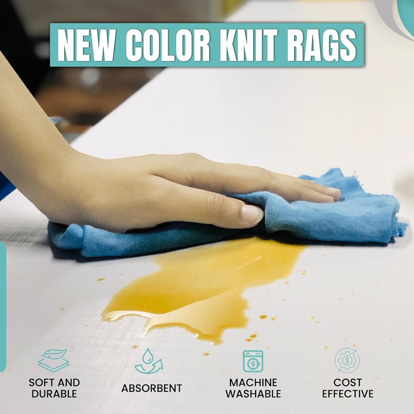 Premium Color Knit Cleaning Rags (600 lbs Pallet - 120x5 lbs. Bag) ā Shop Rags Bulk for Workshops, Mechanics, Painters, and Home Use, Multipurpose Cotton T-Shirt Rags