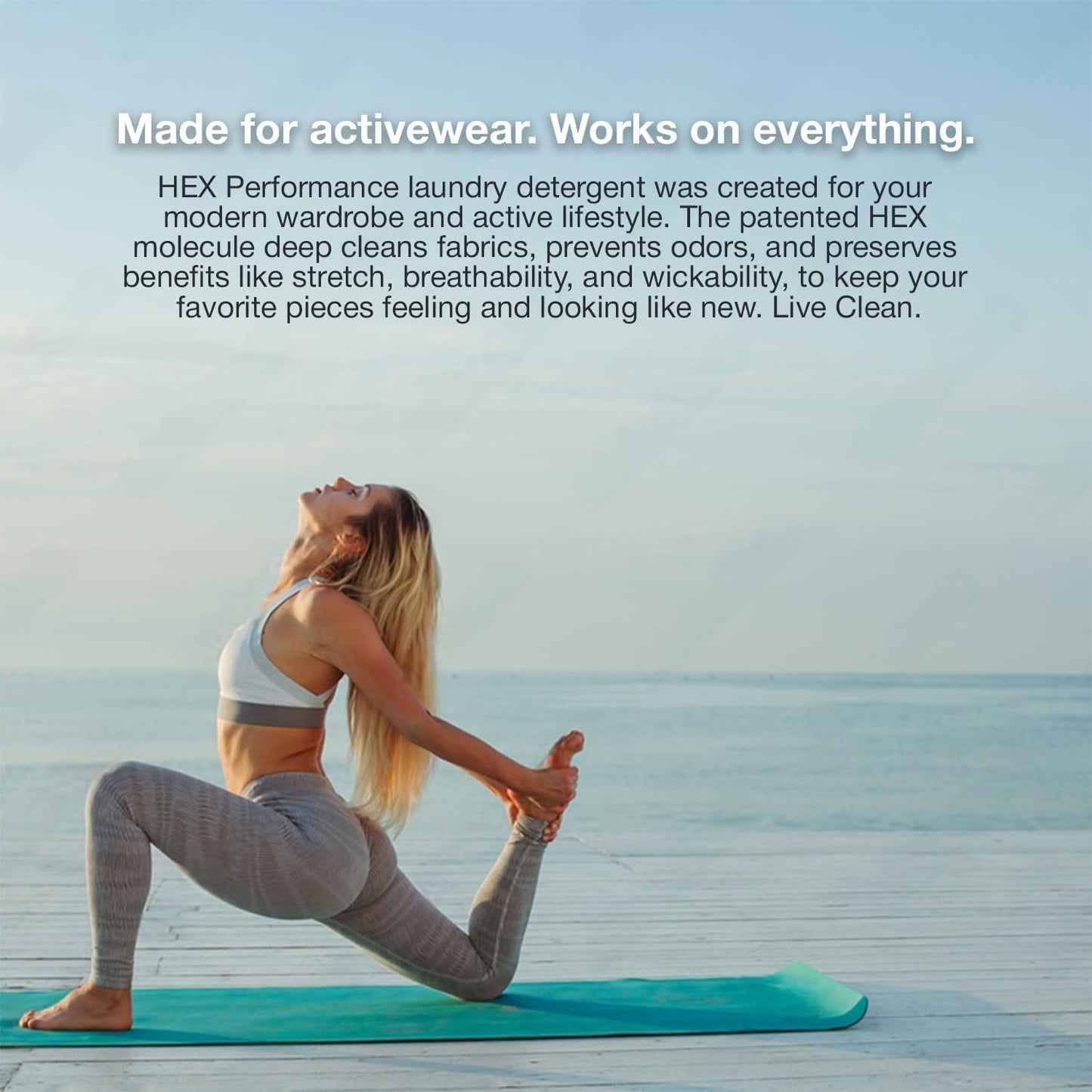 HEX Performance Laundry Packs, Unscented, 75ct - Designed for Activewear, Eco-Friendly