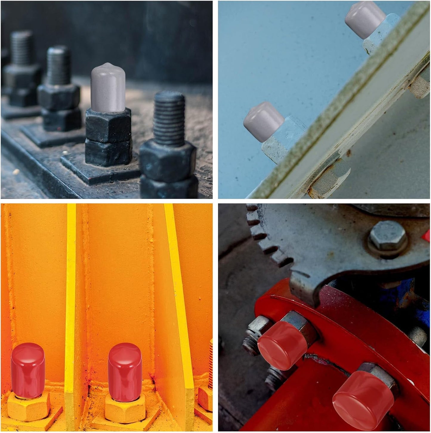 uxcell 20pcs Rubber End Caps 6.5mm(1/4") ID Vinyl PVC Round Tube Bolt Cap Cover Screw Thread Protectors Light Brown