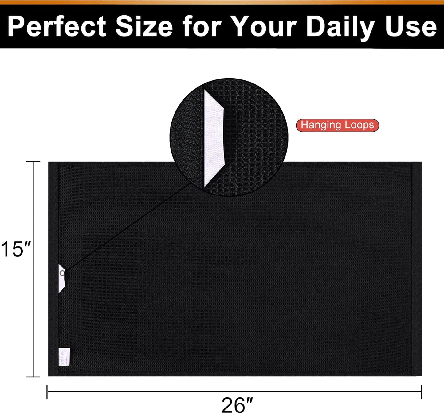 Homaxy 100% Cotton Waffle Weave Kitchen Towels - 8 Pack Soft and Absorbent Dish Towels - 16 x 26 Inches Quick Dry Hand Towels - Multiple Colour