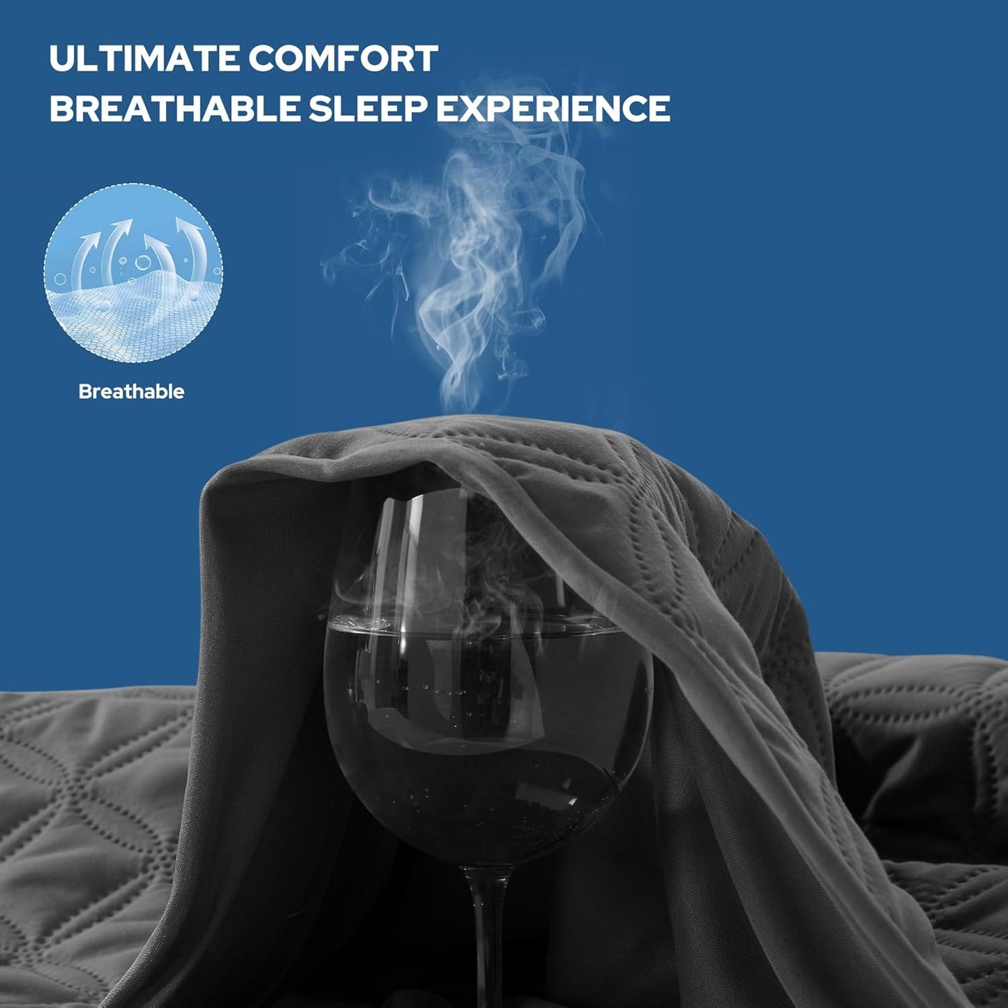 BEDLORE Waterproof Mattress Protector, Noiseless Queen Size Mattress Pad with Deep Pocket Fitted Up to 6"-18", Soft Breathable Dirt-Proof Bed Mattress Cover Washable Bedroom, Hotel (Gray)