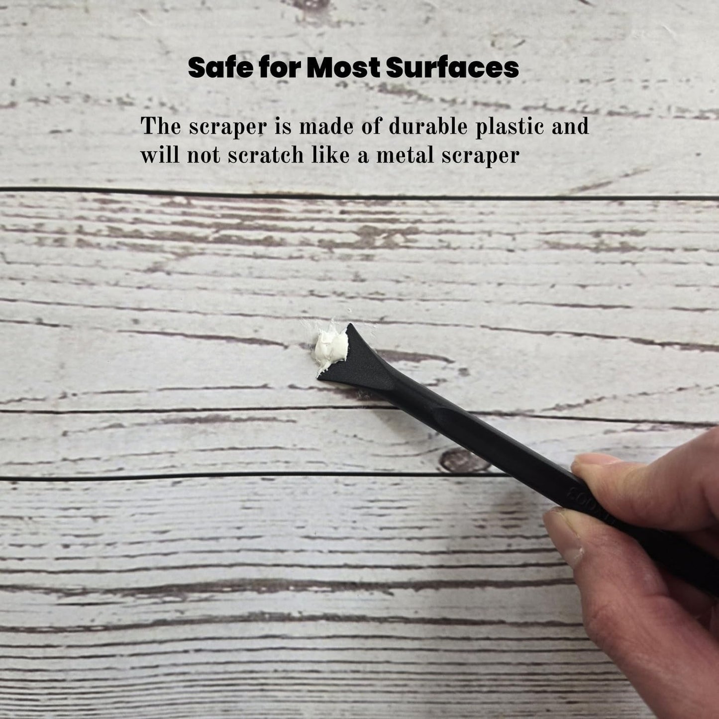 Plastic Scraper Multi-Purpose Scraper Non-Scratch Cleaning Tool Easy to Clean Small and Narrow Spaces and Gaps, Perfect to Remove Stickers, Labels, Oil Stains, Food, Dirt, Etc 3-Pcs