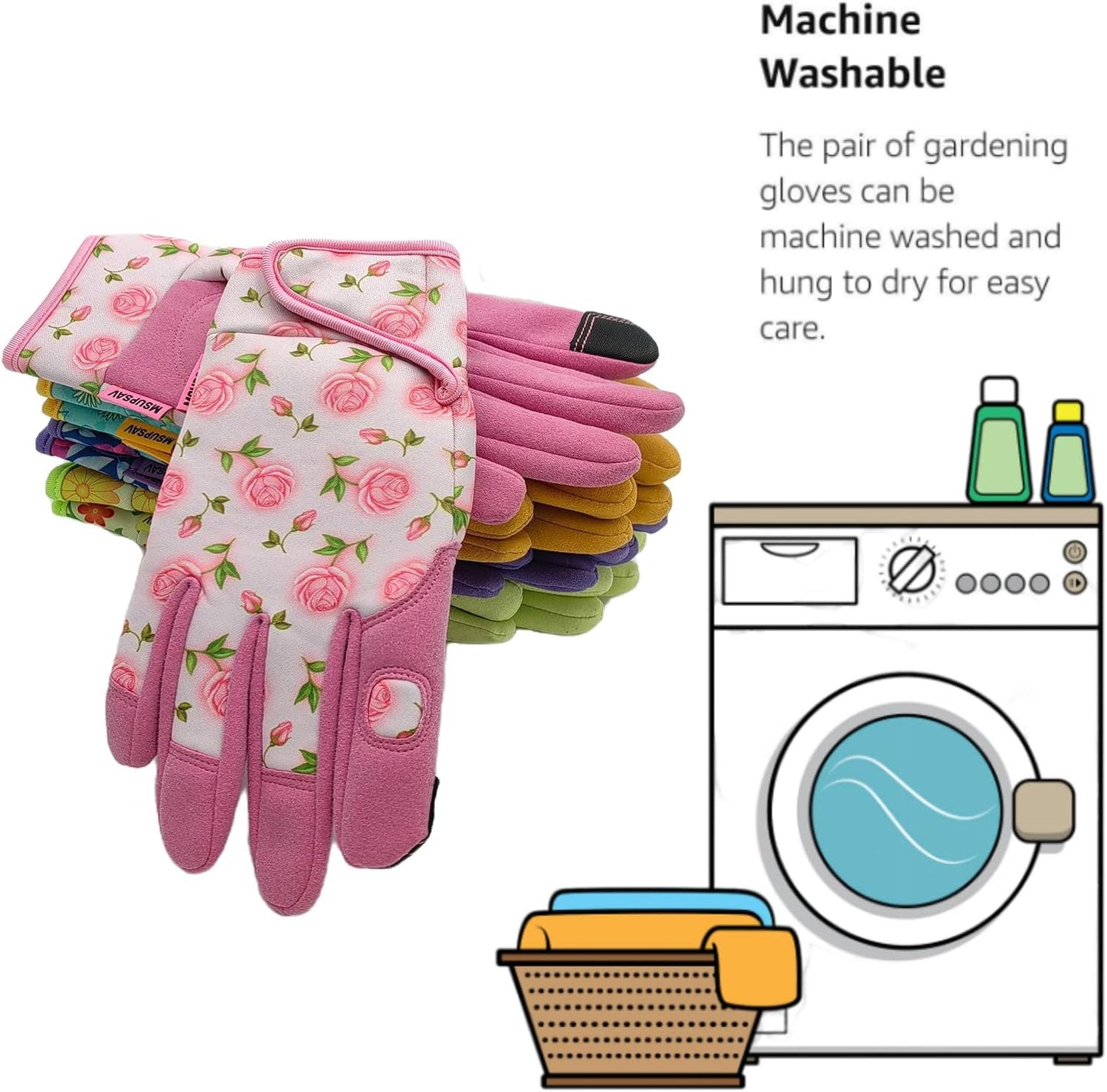 Thorn Proof&Puncture Resistant Gardening Gloves with Grip,Garden Gloves for Women, Leather Work Gloves,Gifts